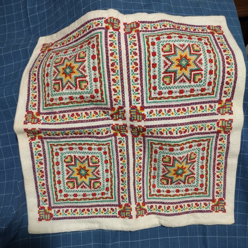 Colorful Embroidered Pillow Case